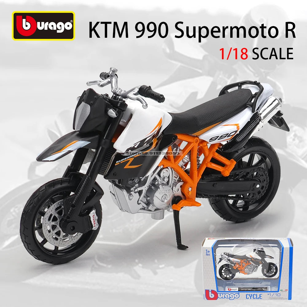 Bburago 1:18 250 KTM Duke  Factory Edition Static Die Cast Vehicles Collectible Motorcycle Model Toys