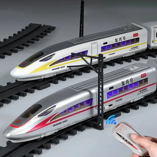 1:60 Scale FuXing High-speed Railway Toy Car Model Sound Light Remote Control Electric Simulation Train Models Ornaments Gifts