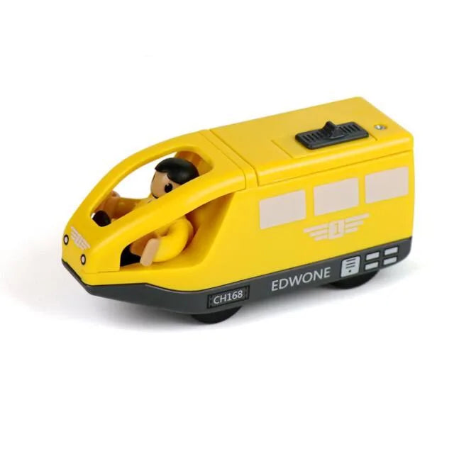 New Kids RC Electric Train Locomotive Magnetic Train Diecast Toy Fit for Wooden Train Railway Track Toys for Children