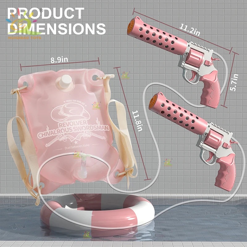 Electric water gun, revolver, single gun, double gun backpack, automatic summer outdoor toy, beach splashing, shooting game