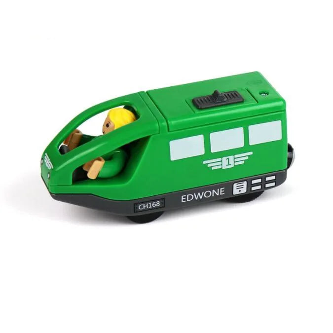 New Kids RC Electric Train Locomotive Magnetic Train Diecast Toy Fit for Wooden Train Railway Track Toys for Children