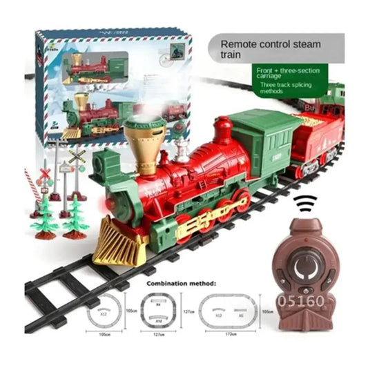 2.4G Remote Control Electric Rail Model Set Children's Toy Gift Nostalgic Children's Christmas Retro Train Christmas