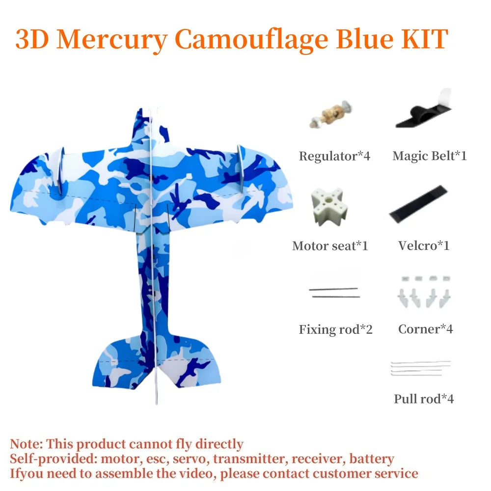 3D Mercury Fixed-wing Aerobatic Magic Board Plane Rc Airplane Take Your RC Flying To The Next Level KIT DIY Remote Control Plane