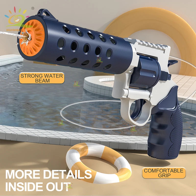 Electric water gun, revolver, single gun, double gun backpack, automatic summer outdoor toy, beach splashing, shooting game