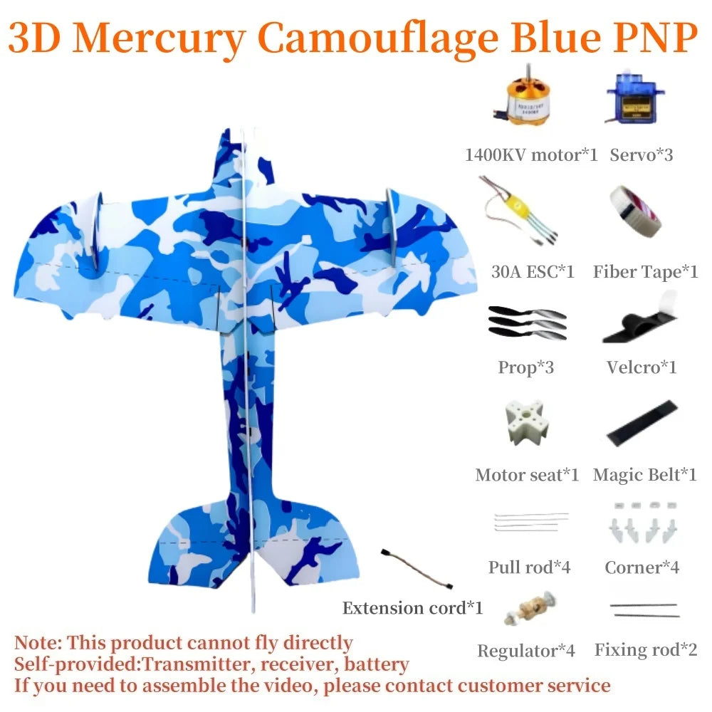 3D Mercury Fixed-wing Aerobatic Magic Board Plane Rc Airplane Take Your RC Flying To The Next Level KIT DIY Remote Control Plane