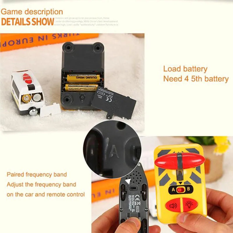 New Kids RC Electric Train Locomotive Magnetic Train Diecast Toy Fit for Wooden Train Railway Track Toys for Children