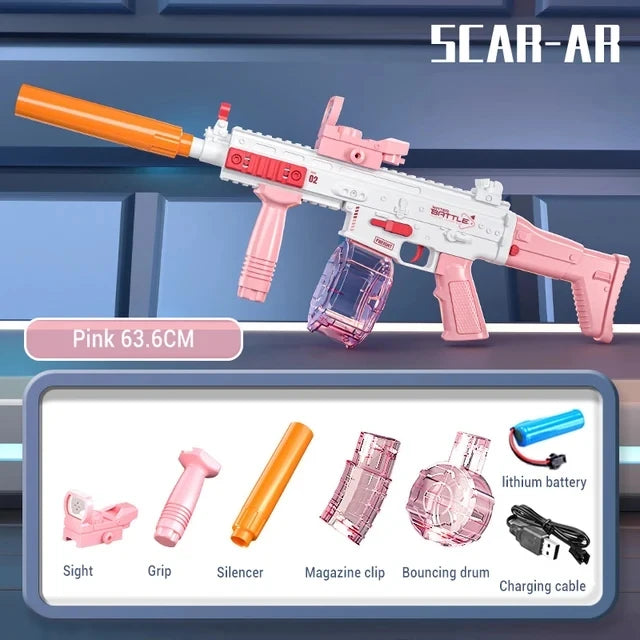 New Water Gun Electric Pistol Shooting Toy Gun Full Automatic Summer Pool Beach Toy For Kids Children Boys Girls Adult Toys