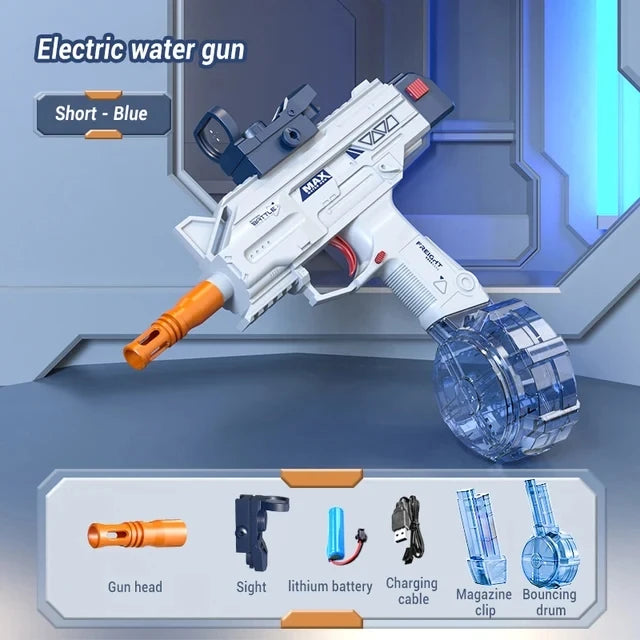 New Water Gun Electric Pistol Shooting Toy Gun Full Automatic Summer Pool Beach Toy For Kids Children Boys Girls Adult Toys