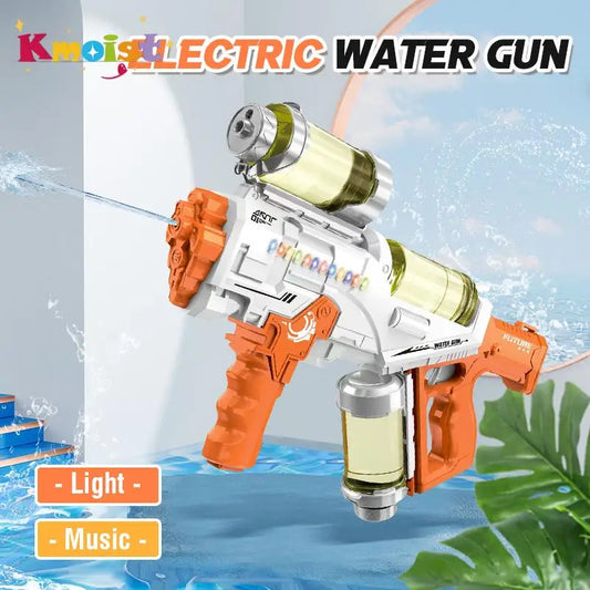 Water Gun Toy Full-automatic High-speed Repeating Water Gun with Lights Large-capacity Children's Water Play Toys for Boys Gifts