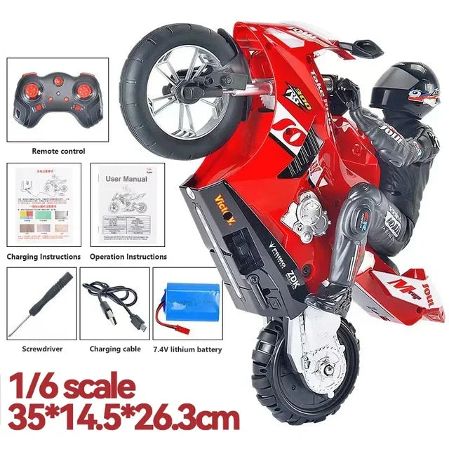 New 1:6 2.4G High Speed RC Motorcycles Toys Self-balancing standing stunt fancy electric racing drift remote control Motorcycle