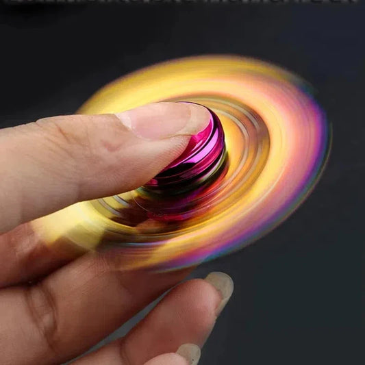 Rainbow Fidget Metal Spinner Colorful Finger Spinners High Speed Hand Spinners Fidget Toys for Stress Anxiety Relief for Adults