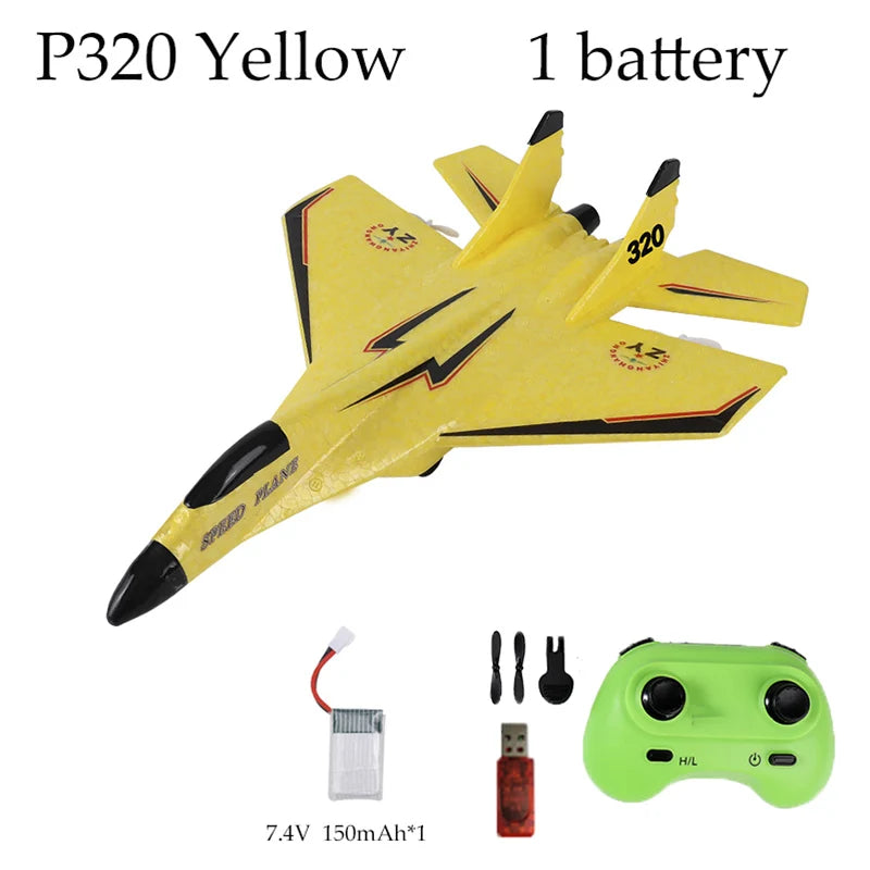 Parkten 2.4G 2CH Glider RC Ariplane P320 Fixed Wing Fighter Aircra Hand Throwing Foam Outdoor Toys For Boys Birthday Gift