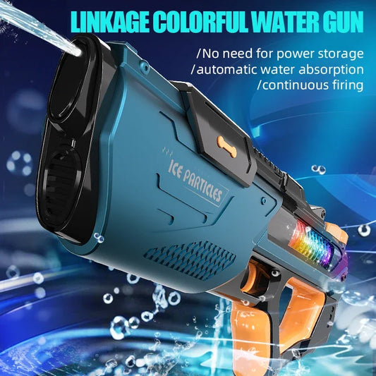 Full Electric Automatic Water Storage Gun Toys Portable Children Summer Beach Outdoor Fight Fantasy Toys for Boys Kids Game Gift
